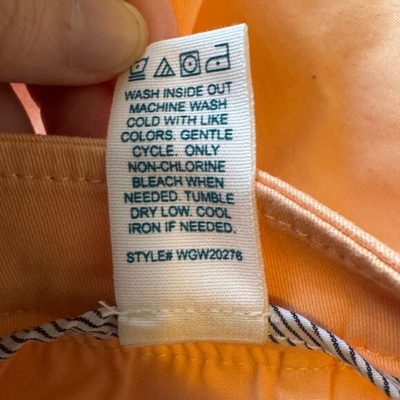 Market & Spruce Flat Front Chino Shorts in Coral NWT Size 16 - Picture 8 of 8